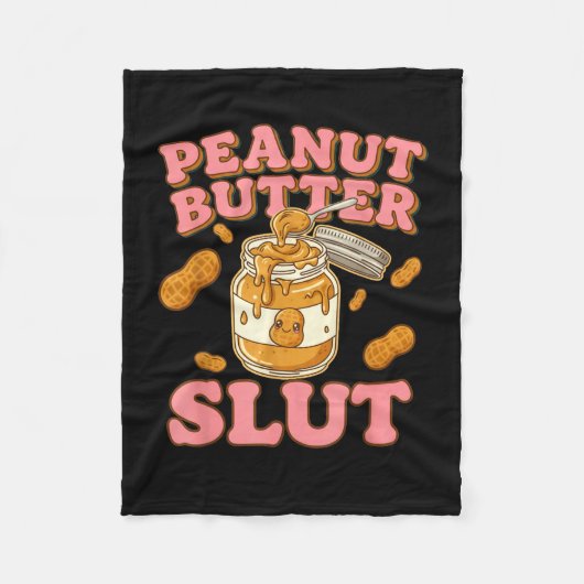 Peanut Butter Funny Peanut Butter Lovers Apparel  Fleecedecke (Vorderseite)