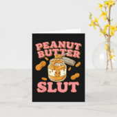Peanut Butter Funny Peanut Butter Lovers Apparel Karte (Gelbe Blume)