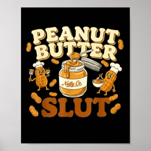 Peanut Butter Funny Peanut Butter Lovers Apparel Poster (Vorne)