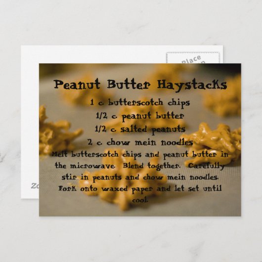 Peanut Butter Haystacks Postkarte (Vorne/Hinten)