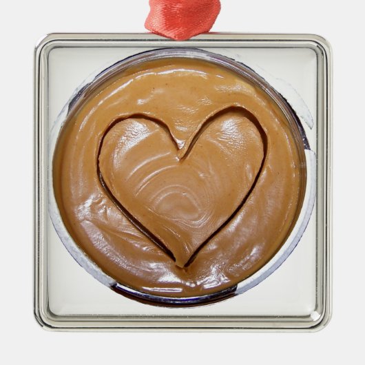 Peanut Butter Herz Ornament Aus Metall (Vorne)