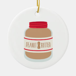 Peanut Butter Jar Keramik Ornament