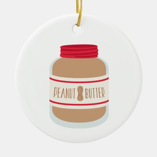 Peanut Butter Jar Keramik Ornament (Vorne)