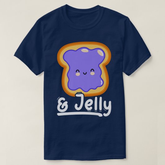 Peanut Butter & Jelly Kawaii PB&J Matching Blueber T-Shirt (Design vorne)