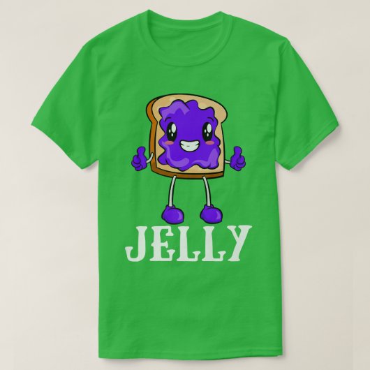 Peanut Butter & Jelly Kawaii PB&J Matching Blueber T-Shirt (Design vorne)