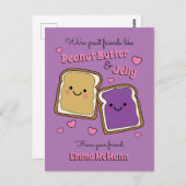 Peanut Butter Jelly Kids PBJ Valentine Postcard Postkarte (Vorne/Hinten)