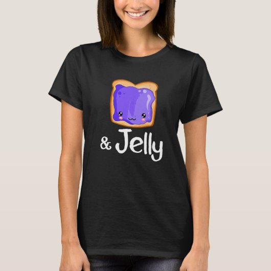 Peanut Butter & Jelly Matching Couple Outfits T-Shirt (Vorderseite)