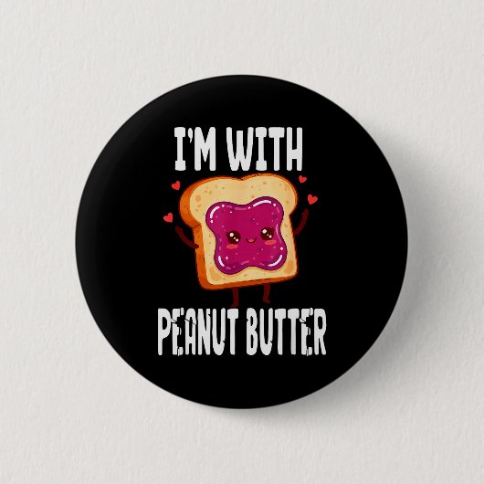 Peanut Butter Jelly Matching Couples Halloween Fun Button (Vorderseite)