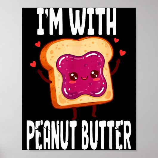 Peanut Butter Jelly Matching Couples Halloween Fun Poster (Vorne)