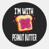 Peanut Butter Jelly Matching Couples Halloween Fun Runder Aufkleber (Vorderseite)