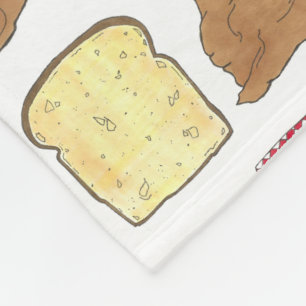 Peanut Butter Jelly Sandwich Brot Mittagessen Fleecedecke