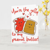 Peanut Butter & Jelly Valentine's Day Card Karte (Gelbe Blume)