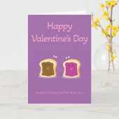Peanut Butter & Jelly Valentine's Day Card Karte (Gelbe Blume)