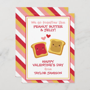 Peanut Butter & Jelly Valentine's Day Card Postkarte