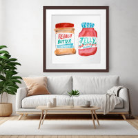 Peanut Butter & Jelly Watercolor Art