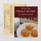 Peanut Butter No-Bake Cookies Rezept Card Postkarte (Vorne/Hinten)