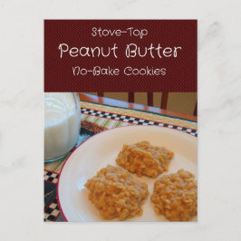 Peanut Butter No-Bake Cookies Rezept Card Postkarte