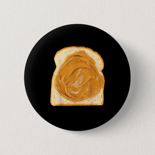 Peanut Butter On Bread Slice Costume Halloween Foo Button (Vorderseite)