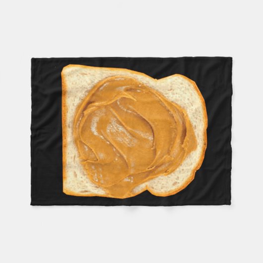 Peanut Butter On Bread Slice Costume Halloween Foo Fleecedecke (Vorderseite (Horizontal))