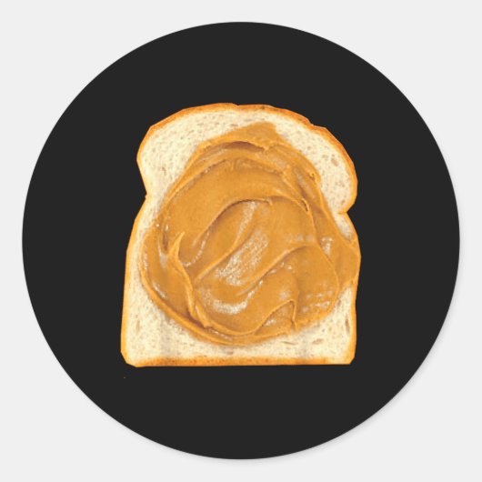 Peanut Butter On Bread Slice Costume Halloween Foo Runder Aufkleber (Vorderseite)