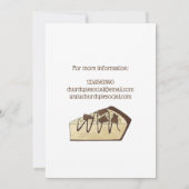 Peanut Butter Party Dessert Bake Sale Einladung (Rückseite)