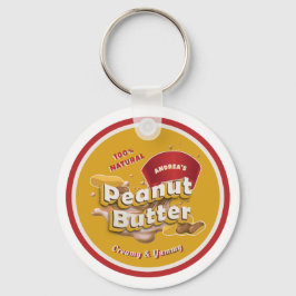 Peanut Butter Personalisiertes Logo Niedlich Rot u Schlüsselanhänger