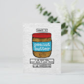 Peanut Butter Postcard - Funny Food Postkarte (Stehend Vorderseite)