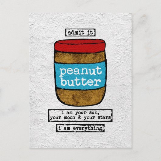 Peanut Butter Postcard - Funny Food Postkarte (Vorderseite)