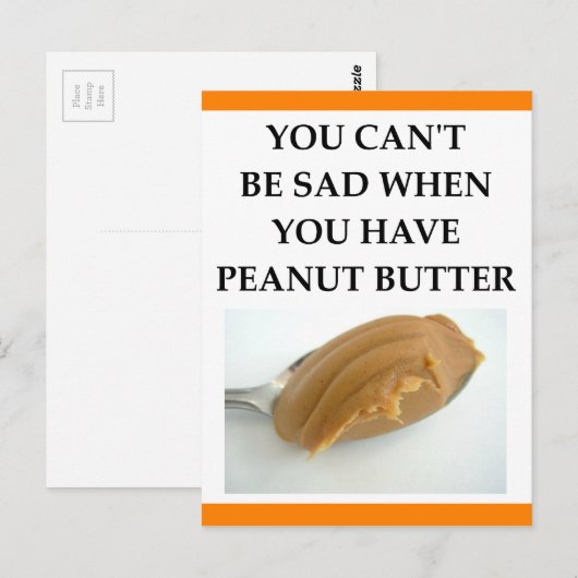PEANUT BUTTER POSTKARTE (Vorne/Hinten)