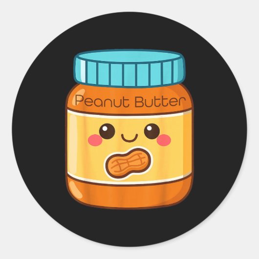 Peanut Butter Shirt Adult Men Women Kids Jelly Cos Runder Aufkleber (Vorderseite)