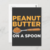 Peanut Butter Spoon Feinschmecker Frühstück Postkarte (Vorne/Hinten)
