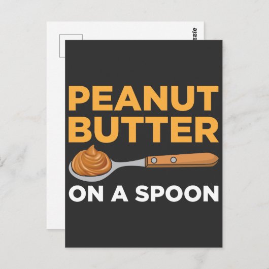 Peanut Butter Spoon Feinschmecker Frühstück Postkarte (Vorne/Hinten)