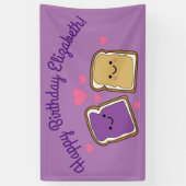 Peanut Butter und Jelly Birthday Party PBJ Banner (Vertikal)