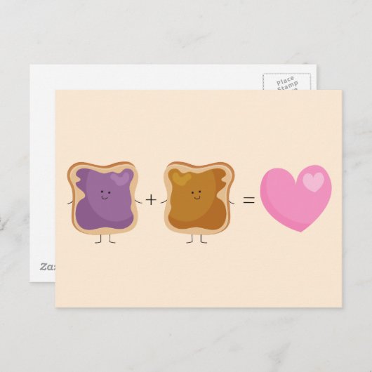 Peanut Butter und Jelly Liebe Postkarten (Vorne/Hinten)