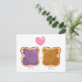 Peanut Butter und Jelly Liebe Postkarten (Stehend Vorderseite)