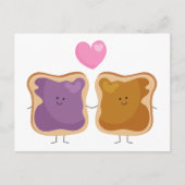 Peanut Butter und Jelly Liebe Postkarten (Vorderseite)
