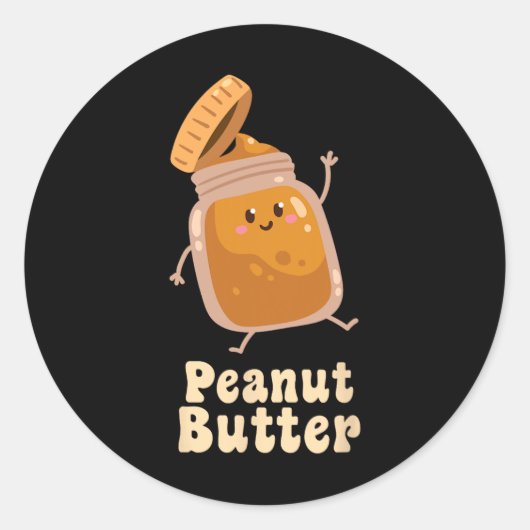 Peanut Butter und Jelly Matching Couple Halloween Runder Aufkleber (Vorderseite)