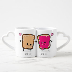 Peanut Butter und Jelly Paare Kaffee Tasse Set