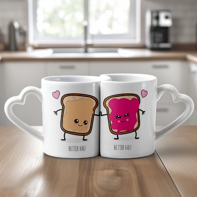 Peanut Butter und Jelly Paare Kaffee Tasse Set