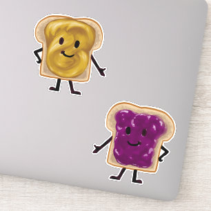 Peanut Butter und Jelly Sandwich Buddies Aufkleber