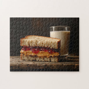Peanut Butter und Jelly Sandwich Milch Puzzle