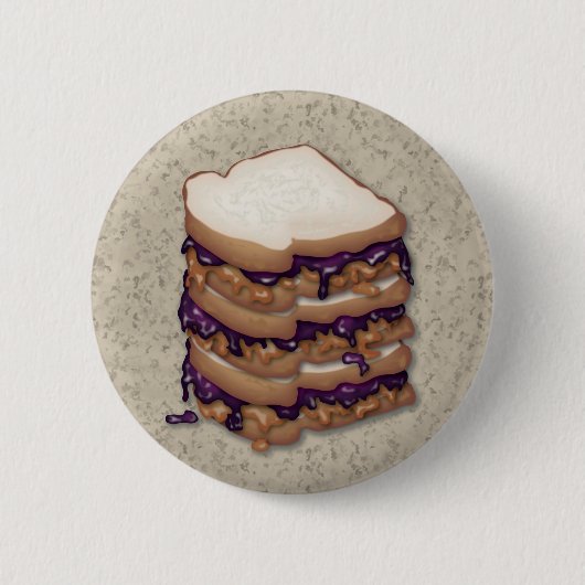 Peanut Butter und Jelly Sandwiches Button (Vorderseite)