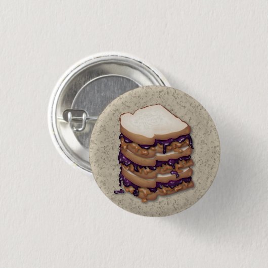 Peanut Butter und Jelly Sandwiches Button (Vorne & Hinten)
