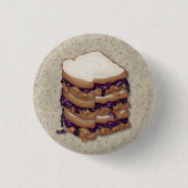 Peanut Butter und Jelly Sandwiches Button (Vorderseite)