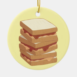 Peanut Butter und Jelly Sandwiches Freunde für imm Keramik Ornament
