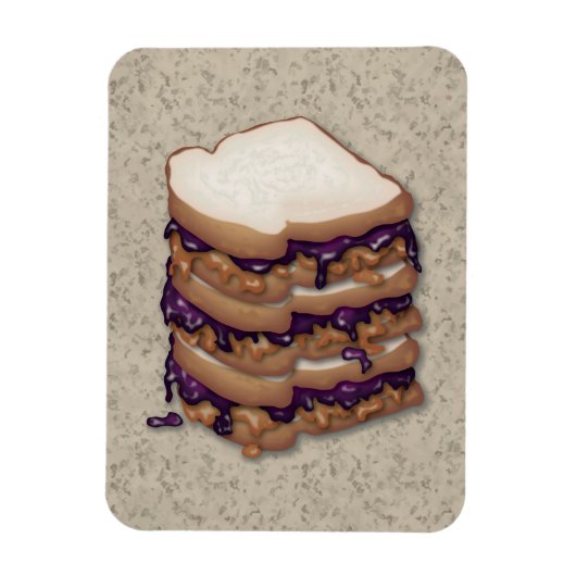 Peanut Butter und Jelly Sandwiches Magnet (Vertikal)
