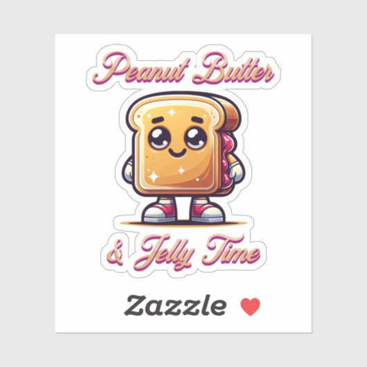 Peanut Butter und Jelly Time Aufkleber (Blatt)