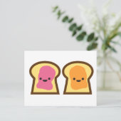 Peanut Butter und Jelly Toast Friends Postcard Postkarte (Stehend Vorderseite)