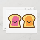 Peanut Butter und Jelly Toast Friends Postcard Postkarte (Vorne/Hinten)