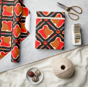 Peanut Butter und Strawberry Jam Seamless Patter Geschenkpapier